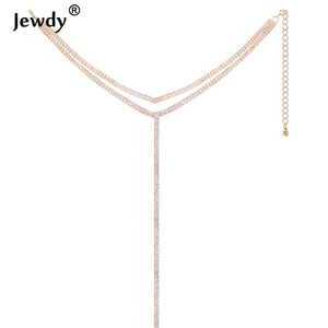 Rhinestone Double Choker Necklace