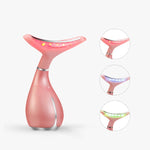 LED Photon Therapy  Neck and Face Lifting Massager Vibration Skin Tighten Reduce Double Chin Anti-Wrinkle Remove Device