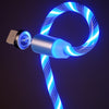 1m Magnetic charging Mobile Phone Cable USB Type C Flow Luminous Lighting Data Wire for Samsung Huawei LED Micro Kable