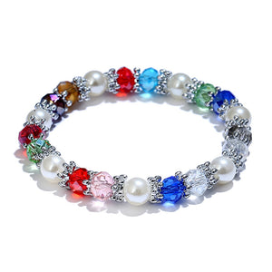 Rhinestone Faux Pearl Charm Bracelets