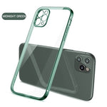 New Square Plating Soft Case For iPhone 11 Pro 11Pro Max Clear Cover For iphone 11 PROMAX