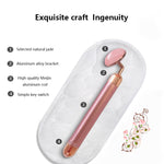 Electric Rose Quartz Roller Slimming Face Massager