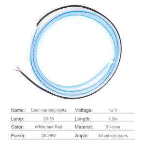 Led Car Door Warning Lights 120cm Anti-collision Strobe Flashing Safety Lamp Streamer Decorative Atmosphere Ambient Light 12V