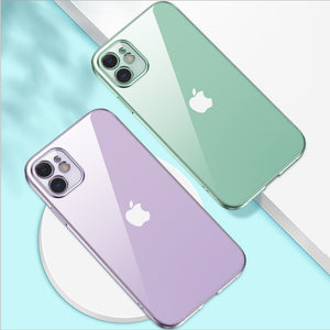 New Square Plating Soft Case For iPhone 11 Pro 11Pro Max Clear Cover For iphone 11 PROMAX