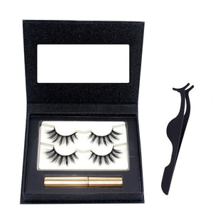 Hot Magnetic Eyelash Set With False Eyelashes Tweezers