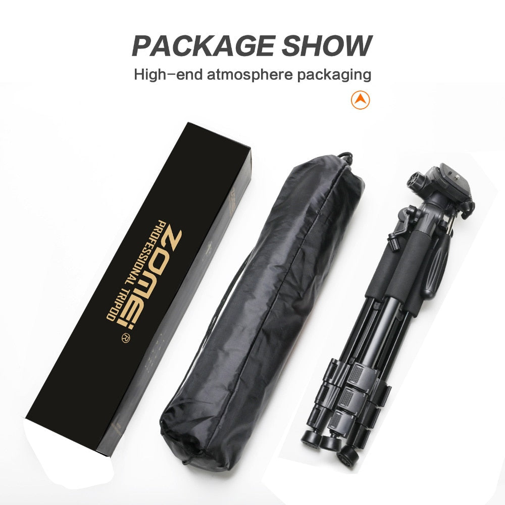 Professional Portable Travel Aluminium Camera Tripod & Pan Head